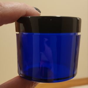 2 oz blue acrylic leak-proof storage jar with lid